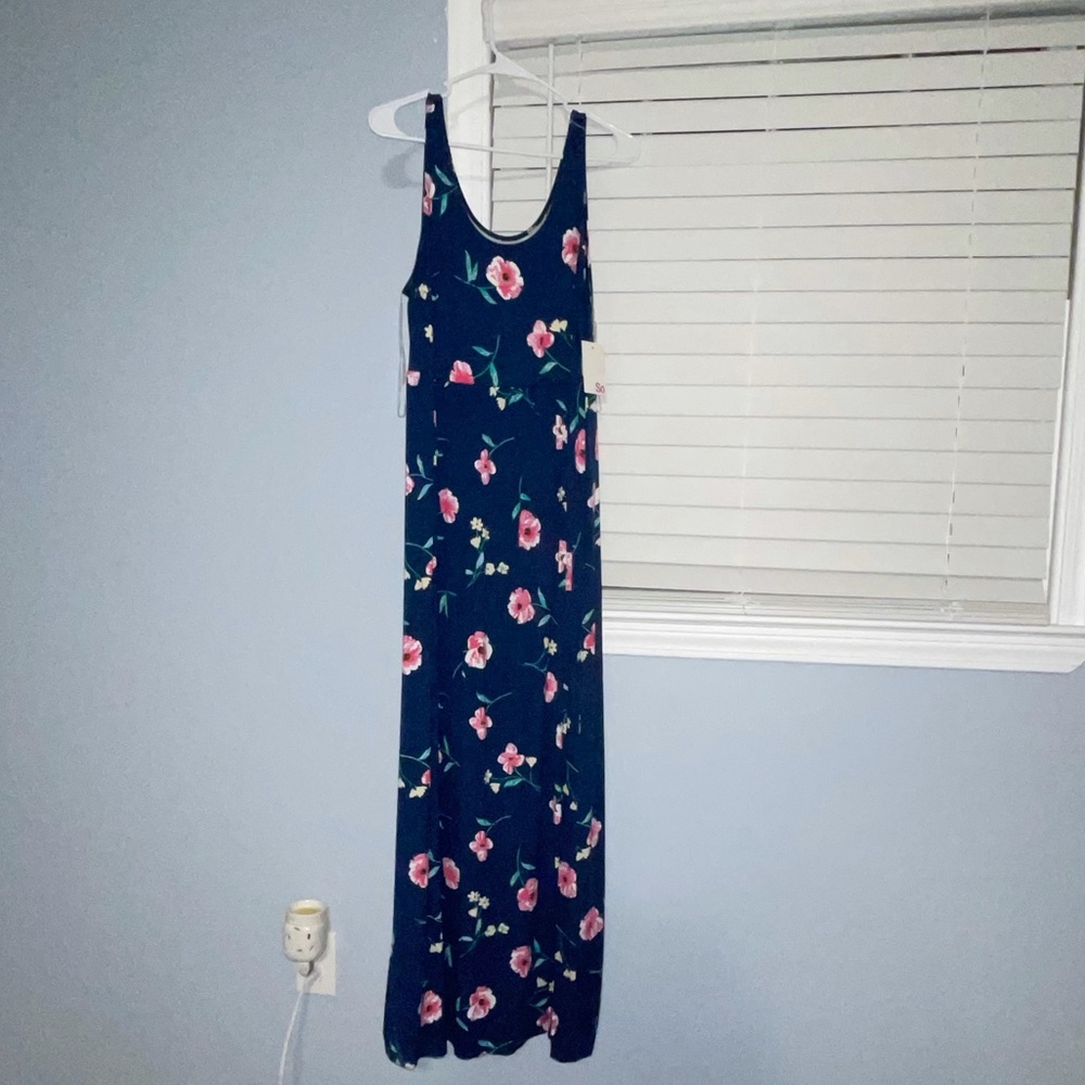 Blue floral dress